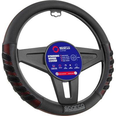 Funda de Volante Sparco S101 - Universal, PVC, Negro/Rojo Funda de Volante Sparco S101 - Universal, PVC, Negro/Rojo