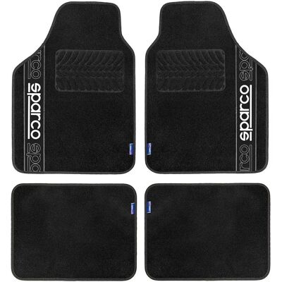 Ensemble de Tapis de Sol Sparco F510 - Universel, Polyester, Noir, 4 Pièces - Publicité Ensemble de Tapis de Sol Sparco F510 - Universel, Polyester, Noir, 4 Pièces - Publicité