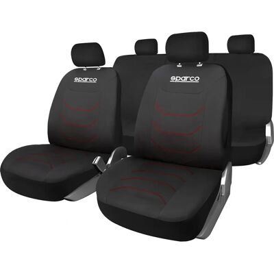 Sparco Corsa Black/Red Car Seat Covers - Universal Fit Sparco Corsa Black/Red Car Seat Covers - Universal Fit