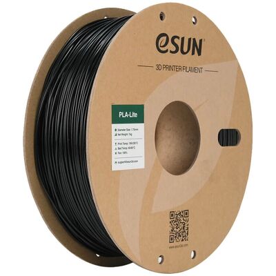 eSUN PLA Lite 1.75 mm - 1 kg - Czarny - Filament do druku 3D eSUN PLA Lite 1.75 mm - 1 kg - Czarny - Filament do druku 3D