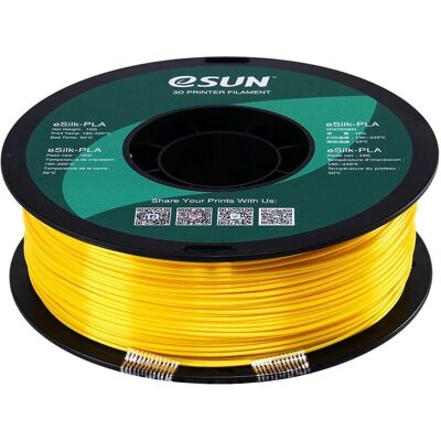 eSUN - eSilk-PLA - Yellow - 1.75mm - Filament eSUN - eSilk-PLA - Yellow - 1.75mm - Filament