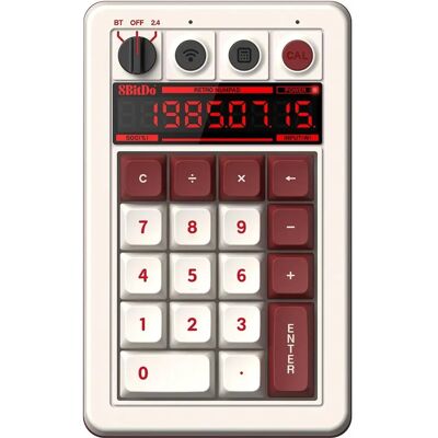 8BitDo Retro 18 Drahtloses Numerisches Tastenfeld - Fami Edition - Mechanisch, Bluetooth, USB 8BitDo Retro 18 Drahtloses Numerisches Tastenfeld - Fami Edition - Mechanisch, Bluetooth, USB