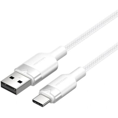 Kabel USB 2.0 A do USB-C 3A - 1m - Biały Kabel USB 2.0 A do USB-C 3A - 1m - Biały