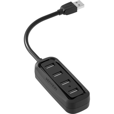 Vention VAS-J43-B100 USB Hub - Schwarz - 4 Ports - Hohe Geschwindigkeit Vention VAS-J43-B100 USB Hub - Schwarz - 4 Ports - Hohe Geschwindigkeit