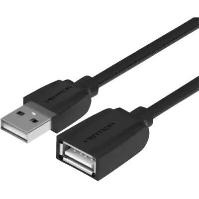 Vention VAS-A44-B200 USB Kabel - 2m - Schwarz - USB 2.0 Verlängerungskabel Vention VAS-A44-B200 USB Kabel - 2m - Schwarz - USB 2.0 Verlängerungskabel