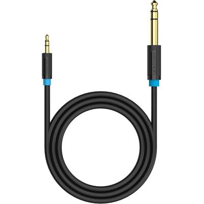 Kabel Audio Vention - 6.35mm na 3.5mm Stereo - 1.5M Czarny Kabel Audio Vention - 6.35mm na 3.5mm Stereo - 1.5M Czarny