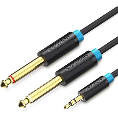 Câble audio mâle BACBD Vention 3,5 mm - 0,5 m - Noir - Publicité Câble audio mâle BACBD Vention 3,5 mm - 0,5 m - Noir - Publicité