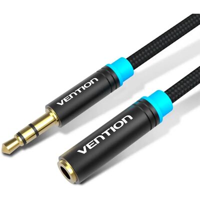 Vention Cabo de extensão de áudio trançado em algodão 3,5 mm - 5M Vention Cabo de extensão de áudio trançado em algodão 3,5 mm - 5M