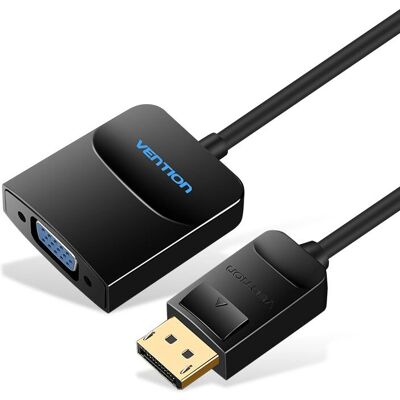 Vention HBFBB DisplayPort VGA sovitin - 15cm - Musta - Videojohto Vention HBFBB DisplayPort VGA sovitin - 15cm - Musta - Videojohto