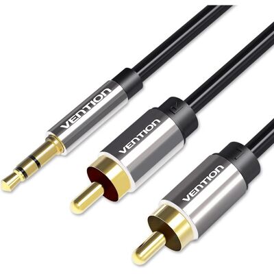 Vention BCFBF 2xRCA Kabel - 1m - schwarz - Audiokabel Vention BCFBF 2xRCA Kabel - 1m - schwarz - Audiokabel