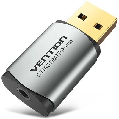 VENTION - OMTP-CTIA USB Karta - Šedá - USB externí zvuková karta VENTION - OMTP-CTIA USB Karta - Šedá - USB externí zvuková karta