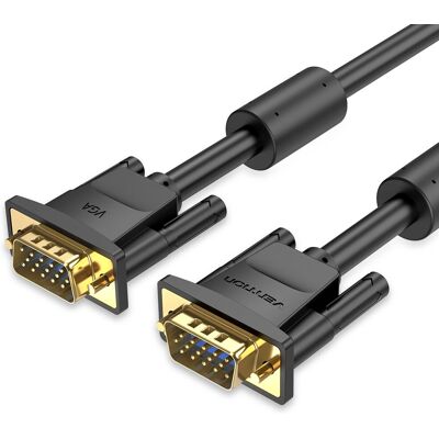 Kabel VGA Vention DAEBI - 3m, Czarny - Obsługuje 1080p HD Kabel VGA Vention DAEBI - 3m, Czarny - Obsługuje 1080p HD