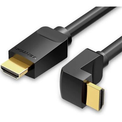 Câble HDMI Vention AARBI 3m - Angle 90°, Noir - Publicité Câble HDMI Vention AARBI 3m - Angle 90°, Noir - Publicité