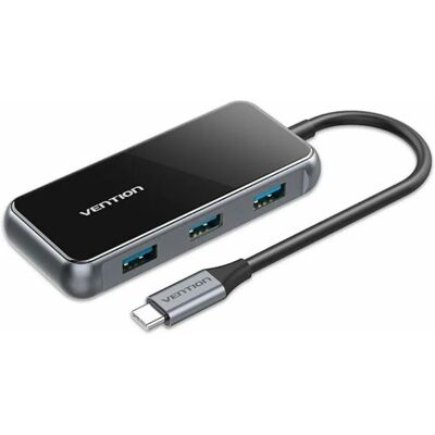 Vention TFDHB Hub USB - 4 USB 3.0, 1 USB-C PD, Gris - Hub USB Vention TFDHB Hub USB - 4 USB 3.0, 1 USB-C PD, Gris - Hub USB