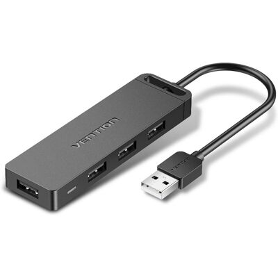 Vention CHMBB USB Hub - 4 Ports, 480 Mbps, Schwarz Vention CHMBB USB Hub - 4 Ports, 480 Mbps, Schwarz