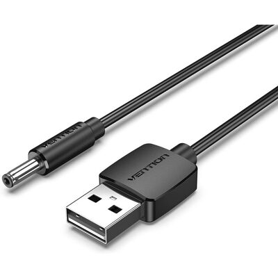 Câble d'alimentation USB A à DC 3,5mm - 1m - Noir Câble d'alimentation USB A à DC 3,5mm - 1m - Noir