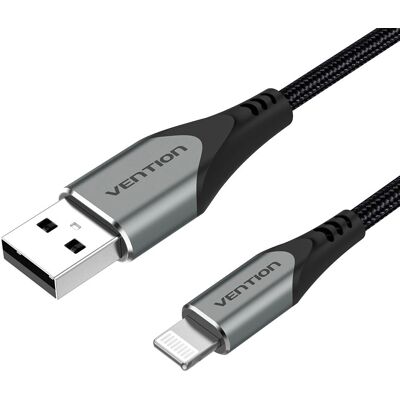 Vention LABHF 1m Lightning Kabel - USB 2.0, Nickel Finish Vention LABHF 1m Lightning Kabel - USB 2.0, Nickel Finish