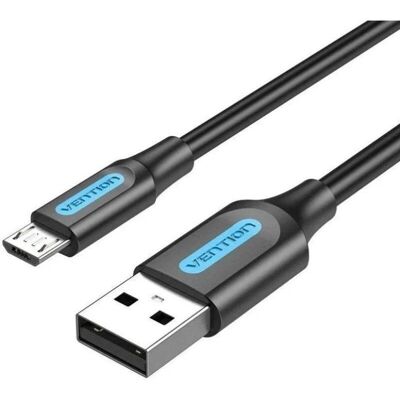 Kabel USB 2.0 A do Micro-B - 0,25m - Czarny Kabel USB 2.0 A do Micro-B - 0,25m - Czarny