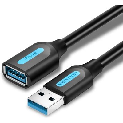 Vention USB 3.0 jatkojohto - 0,5m, Musta Vention USB 3.0 jatkojohto - 0,5m, Musta