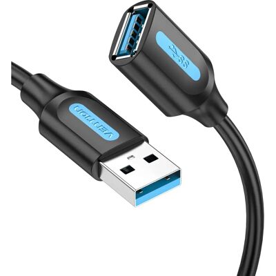 Câble d'extension USB 3.0 Vention CBHBF 1m Noir - Publicité Câble d'extension USB 3.0 Vention CBHBF 1m Noir - Publicité