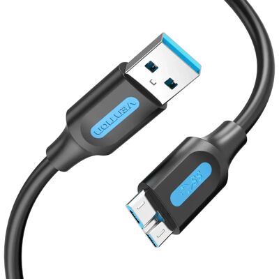 Câble USB 3.0 Vention - 1.5M Noir - Publicité Câble USB 3.0 Vention - 1.5M Noir - Publicité