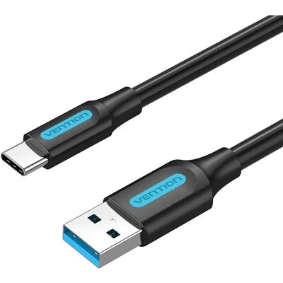 Câble USB Vention - 1,5m Noir USB 3.0 vers USB-C - Publicité Câble USB Vention - 1,5m Noir USB 3.0 vers USB-C - Publicité