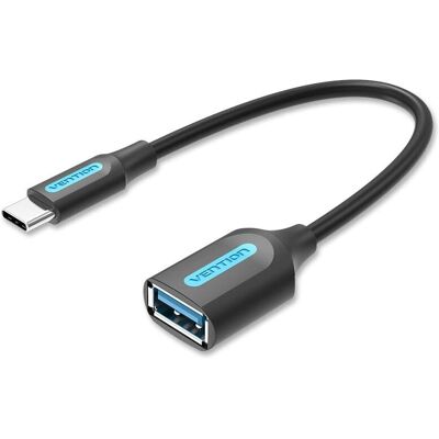 Vention USB-kaapeli & Sovitin - 15cm, USB 3.2 Gen 1, Musta Vention USB-kaapeli & Sovitin - 15cm, USB 3.2 Gen 1, Musta