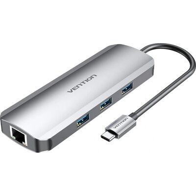 Vention Laptop Dock/Port-Replikator - Silber - Type-C - 4K UHD Vention Laptop Dock/Port-Replikator - Silber - Type-C - 4K UHD