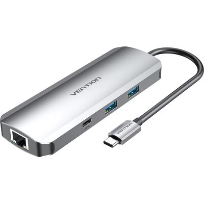 Dock per laptop Vention TOMHB - Argento - USB-C & HDMI Dock per laptop Vention TOMHB - Argento - USB-C & HDMI