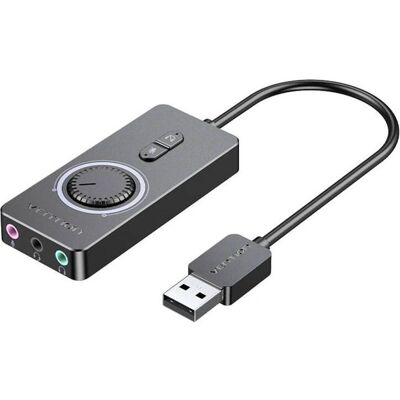 Vention Externe USB 2.0 Soundkarte - Mikrofon, Kopfhörer, 3 Anschlüsse Vention Externe USB 2.0 Soundkarte - Mikrofon, Kopfhörer, 3 Anschlüsse