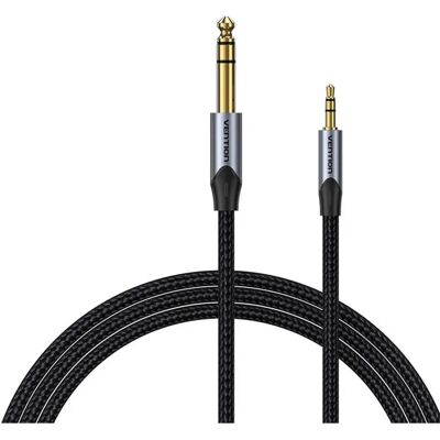 Câble audio Vention 3,5mm TRS mâle vers 6,35mm mâle - 2m - Publicité Câble audio Vention 3,5mm TRS mâle vers 6,35mm mâle - 2m - Publicité