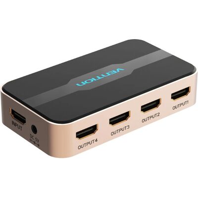 Divisor HDMI Vention 4K/30Hz - 4 Saídas - Interruptor de vídeo Divisor HDMI Vention 4K/30Hz - 4 Saídas - Interruptor de vídeo