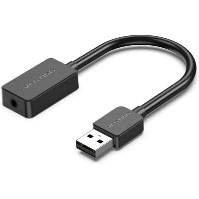 Placa de Som Externa Vention CDZB0 - USB, Pino 3,5mm Placa de Som Externa Vention CDZB0 - USB, Pino 3,5mm