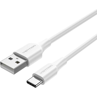 Kabel USB Vention - 2m USB A do USB C - Biały - Okrągły Kabel USB Vention - 2m USB A do USB C - Biały - Okrągły