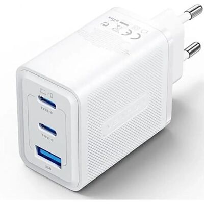Vention 65W Seinälaturi USB-C & A - EU Vention 65W Seinälaturi USB-C & A - EU
