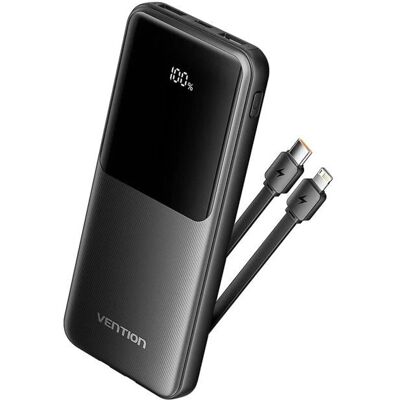 Power Bank Vention 10000mAh - Gyors töltés - Fekete Power Bank Vention 10000mAh - Gyors töltés - Fekete