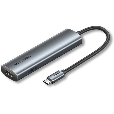Vention TGL Dockingstation - USB-C zu HDMI, USB 3.0, USB 2.0, PD - Grau Vention TGL Dockingstation - USB-C zu HDMI, USB 3.0, USB 2.0, PD - Grau