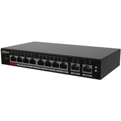 Dahua S4100-8Et2gt-96-C Przełącznik Sieciowy - PoE 8 Portów Dahua S4100-8Et2gt-96-C Przełącznik Sieciowy - PoE 8 Portów