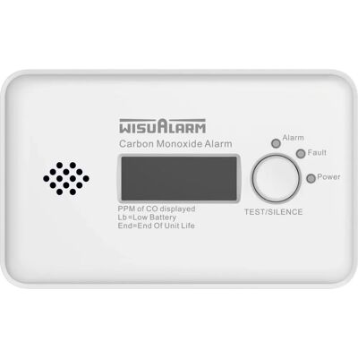 Détecteur de gaz WisuAlarm HY-GC20B - CO, Batterie 10 ans - Publicité Détecteur de gaz WisuAlarm HY-GC20B - CO, Batterie 10 ans - Publicité