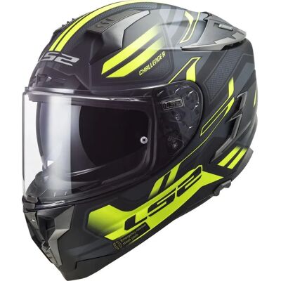 Casco integral LS2 FF327 Challenger Spin - Fibra de Vidrio de Alto Rendimiento - Unisex Negro Amarillo Casco integral LS2 FF327 Challenger Spin - Fibra de Vidrio de Alto Rendimiento - Unisex Negro Amarillo