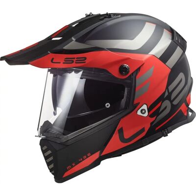 Ls2 Mx436 Pioneer Evo Adventurer Czarny Czerwony - Kask Motocross Ls2 Mx436 Pioneer Evo Adventurer Czarny Czerwony - Kask Motocross
