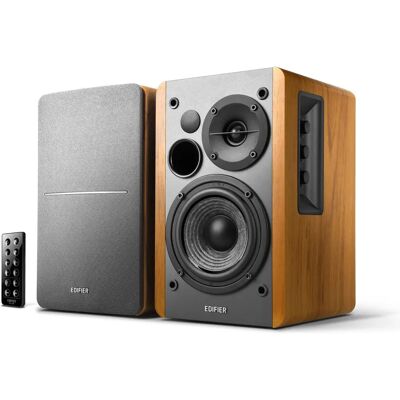 Edifier R1280DB bruine houten Bluetooth boekenplankspeakers - Luidspreker Edifier R1280DB bruine houten Bluetooth boekenplankspeakers - Luidspreker