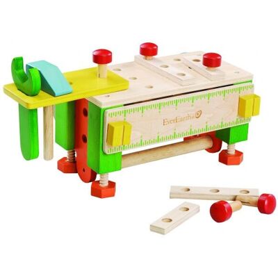 EverEarth 2-in-1 Spielzeug-Werkzeugkasten & Werkbank - Lernspielzeug aus Holz EverEarth 2-in-1 Spielzeug-Werkzeugkasten & Werkbank - Lernspielzeug aus Holz