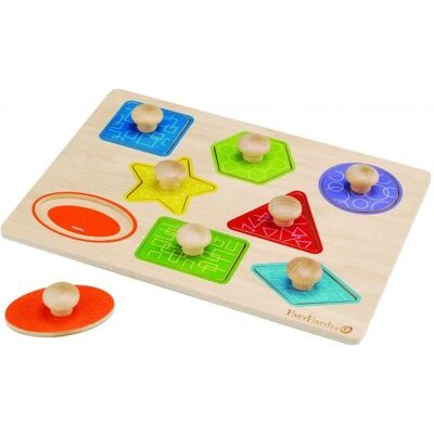 EverEarth Wypychane puzzle kształtów - Drewniana zabawka dla dzieci EverEarth Wypychane puzzle kształtów - Drewniana zabawka dla dzieci