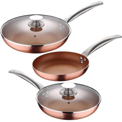 Ensemble de Casseroles San Ignacio Cuivre Acier Inoxydable Aluminium - 5 pcs - Publicité Ensemble de Casseroles San Ignacio Cuivre Acier Inoxydable Aluminium - 5 pcs - Publicité