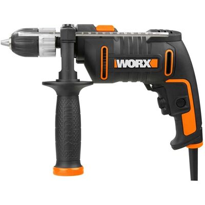 Perfurador de impacto Worx WX317.2 - 600W, 3000 RPM, com mandril de metal Perfurador de impacto Worx WX317.2 - 600W, 3000 RPM, com mandril de metal