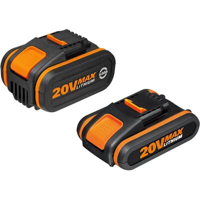 Marca WORX WA3605 PowerShare Conjunto de Baterias de Lítio 20V Marca WORX WA3605 PowerShare Conjunto de Baterias de Lítio 20V