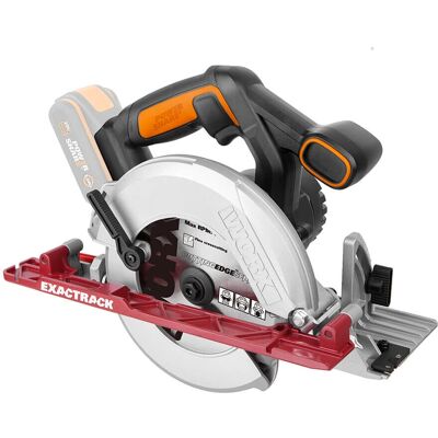 Serra Circular Portátil WORX WX530.9 - 165mm, Preto, Laranja, 20V Serra Circular Portátil WORX WX530.9 - 165mm, Preto, Laranja, 20V