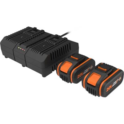 Worx Batterilader - 20V PowerShare, Modell WA3611 Worx Batterilader - 20V PowerShare, Modell WA3611