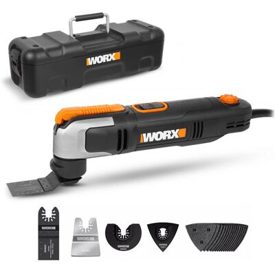 Worx WX686 Multitool - 250W, variable Geschwindigkeit, 50 Zubehörteile Worx WX686 Multitool - 250W, variable Geschwindigkeit, 50 Zubehörteile
